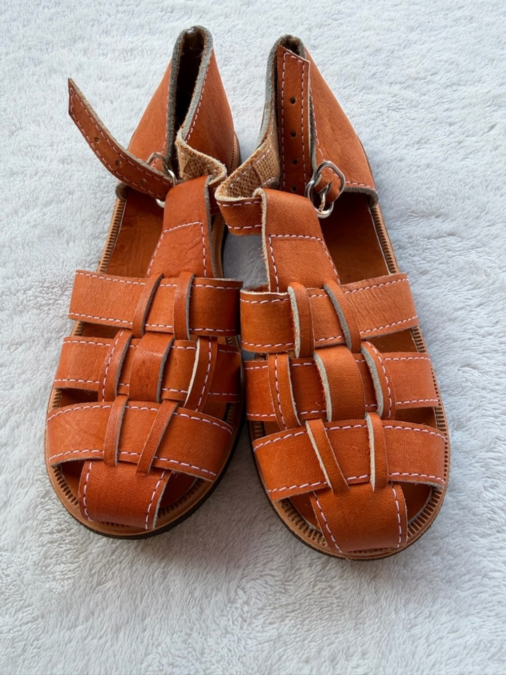 Huaraches-Unisex Sandals in Rust Orange Size 29 (US:11)